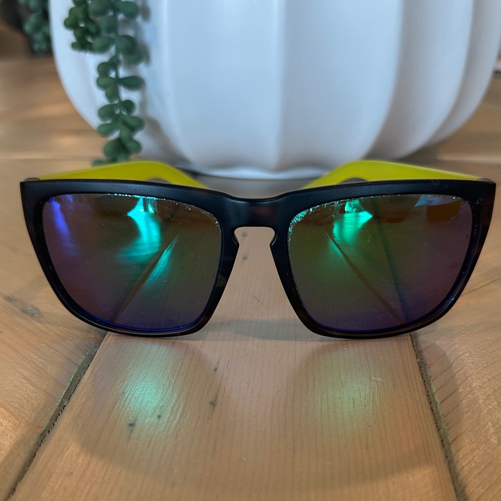 Electric Knoxville XL Sunglasses Black/Brown Frame Yellow arm ReflectiveLens